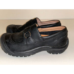 Keen Womens Kaci Shoes 6 Leather Slip On Round Toe Comfort Walking Hiking Casual